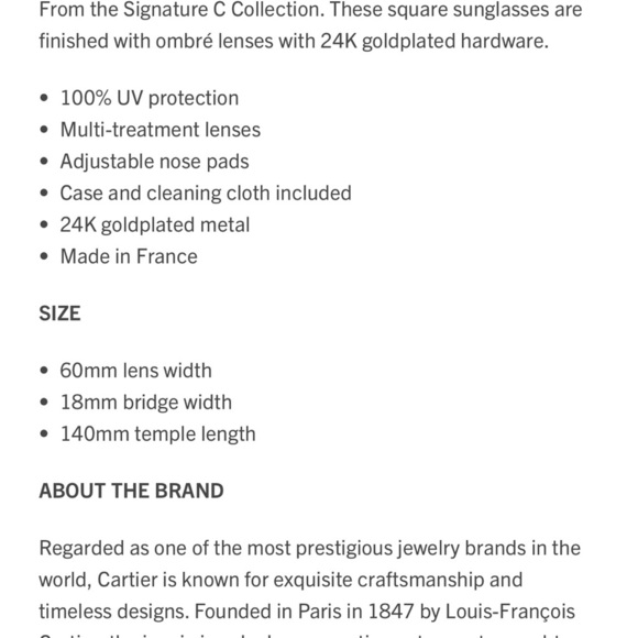 Cartier Pink and Gold Sunglasses 24k gold plated - Picture 8 of 8